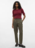 Vero Moda Orta Bel Regular Fit Yeşil Kadın Pantolon VMCHIRA MW BARREL PANT