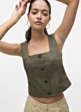 Vero Moda Yeşil Kadın Yelek VMCHIRA SL WAISTCOAT