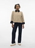 Vero Moda Normal Krem Kadın Ceket VMLUCIA MARIA SHORT JACKET