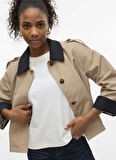 Vero Moda Normal Krem Kadın Ceket VMLUCIA MARIA SHORT JACKET