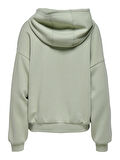 Only Kadın Kapüşonlu Basic Yeşil Sweatshirt - 15355809
