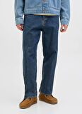 Jack & Jones Normal Bel Bol Kesim Mavi Erkek Denim Pantolon 12278087_JJIEDDIE JJORIGINAL SQ 061