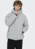 Only & Sons Açık Gri Erkek Mont ONSCAYSON PUFFA OTW NOOS