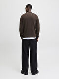 Jack & Jones JJEEMIL Knit Polo | Yarım Fermuar Uzun Kollu Erkek Triko 