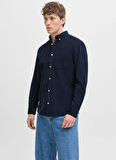 Jack & Jones Normal Lacivert Erkek Gömlek 12278967_JJECLASSIC CORD SHIRT L/S