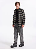 Jack & Jones Normal Siyah Erkek Gömlek 12279546_JJJOSHUA CHECK SHIRT LS