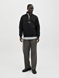 Jack & Jones JJESOHO HN NOOS Sweat | Fermuarlı Yarım Yaka Erkek Sweatshirt 