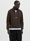 Jack & Jones JJESOHO HN NOOS Sweat | Fermuarlı Yarım Yaka Erkek Sweatshirt 