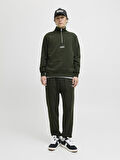 Jack Jones Soho Relax Fit Yaka Fermuarlı Erkek Sweat 12278793