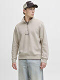 Jack & Jones JJESOHO HN NOOS Sweat | Fermuarlı Yarım Yaka Erkek Sweatshirt 