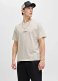 Jack & Jones Bisiklet Yaka Bej Erkek T-Shirt 12278787_JJESOHO TEE SS CREW NECK N