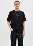 Jack & Jones Bisiklet Yaka Siyah Erkek T-Shirt 12278787_JJESOHO TEE SS CREW NECK N