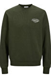 Jack & Jones JJMAKOTO Sweat Crew Neck Erkek Sweatshirt - Şık ve Rahat Tasarım 