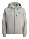 Jack & Jones JJMAKOTO Sweat Zip Hood Erkek Kapüşonlu Sweatshirt - Rahat ve Şık 