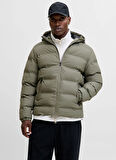 Jack & Jones Yeşil Erkek Mont 12279239_JJELEMENTS PU PUFFER SN