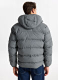 Jack & Jones Gri Erkek Mont 12279239_JJELEMENTS PU PUFFER SN