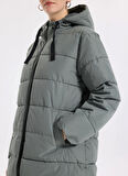 Only Antrasit Kadın Kaban ONLCLAIR PUFFER HOOD COAT CC OTW