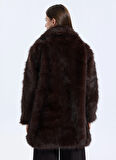 Only Koyu Kahve Kadın Kaban ONLDAWN LIFE FAUX FUR COAT CC OTW