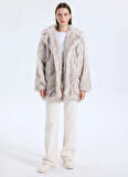 Only Krem Kadın Kaban ONLDAWN LIFE FAUX FUR COAT CC OTW