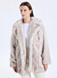Only Krem Kadın Kaban ONLDAWN LIFE FAUX FUR COAT CC OTW