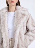 Only Krem Kadın Kaban ONLDAWN LIFE FAUX FUR COAT CC OTW