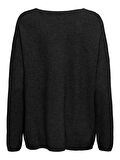 ONLIBI LS RIB LOOSE V-NECK CC KNT Kadın Black Kazak - 15351121