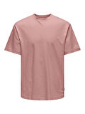 ONSFRED LIFE RLX SS TEE NOOS Erkek Pembe T-Shirt - 22022532