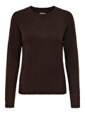 ONLRICA LIFE L/S PULLOVER KNT NOOS Kadın Kahverengi Kazak - 15204279