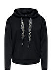 Only Kadın Onlfancy Kapüşonlu Kanguru Cepli Sweatshirt 15303838 Siyah