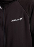 Jack & Jones Kapüşon Yaka Siyah Erkek Sweatshırt 12278609_JJTHATCHER SWEAT ZIP HOOD