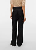 Vero Moda Orta Bel Regular Straight Siyah Kadın Pantolon VMNIKKI MW STRAIGHT PANT BOO