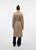 Vero Moda Krem Kadın Trençkot VMJAMIACHELSEA LONG TRENCHCOAT ENT