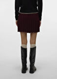 Vero Moda Normal Bel Bordo Kadın Kısa Etek VMMARINA NW SKATERSKIRT BOO