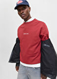 Jack & Jones Bisiklet Yaka Kırmızı Erkek Sweatshırt 12282893_JORNORREBRO EMB SWEAT CREW