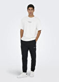 Only & Sons Rahat Siyah Erkek Eşofman Altı ONSRILEY REG LIFE SWEAT PANTS VD