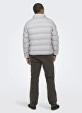 Only & Sons Açık Gri Erkek Mont ONSUNION SEAMLESS LIFE PUFFER JACKE