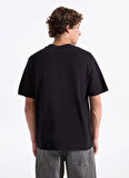 Jack & Jones Bisiklet Yaka Siyah Erkek T-Shirt 12282875_JCOSTANCE MINIMAL TEXT TEE
