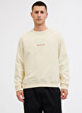 Jack & Jones Bisiklet Yaka Krem Erkek Sweatshırt 12282893_JORNORREBRO EMB SWEAT CREW