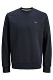 Jack & Jones Erkek Jprblunathan Bisiklet Yaka Sweatshirt 12284399 Lacivert