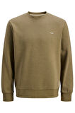 Jack & Jones Erkek Jprblunathan Bisiklet Yaka Sweatshirt 12284399 Kahverengi