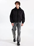 Jack & Jones Siyah Erkek Mont 12282951_JORINWOOD BOMBER JACKET