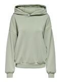 Only Kadın Kapüşonlu Basic Yeşil Sweatshirt - 15355809