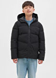 Jack & Jones Siyah Erkek Çocuk Şişme Mont 12283847