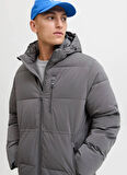 Jack & Jones Gri Erkek Mont 12278792_JJEOWEN PUFFER SN