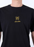 Jack & Jones Bisiklet Yaka Siyah Erkek T-Shirt 12288517_JORANIMAL TEE SS CREW NECK