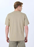 Jack & Jones Bisiklet Yaka Bej Erkek T-Shirt 12288517_JORANIMAL TEE SS CREW NECK