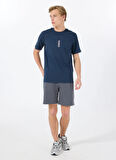 Jack & Jones Bisiklet Yaka Lacivert Erkek T-Shirt 12288527_JCOAIR TEE SS CREW NECK BS