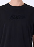 Jack & Jones Bisiklet Yaka Siyah Erkek T-Shirt 12288567_JORBRAND TEE SS CREW NECK