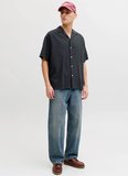Jack & Jones Siyah Erkek Regular Fit Gömlek 12288594 JJEBREEZE RESORT SHIRT