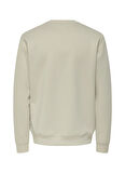 Only & Sons O Yaka Ekru Erkek Sweatshırt ONSLUCA LIFE REG LS CREW SWEAT